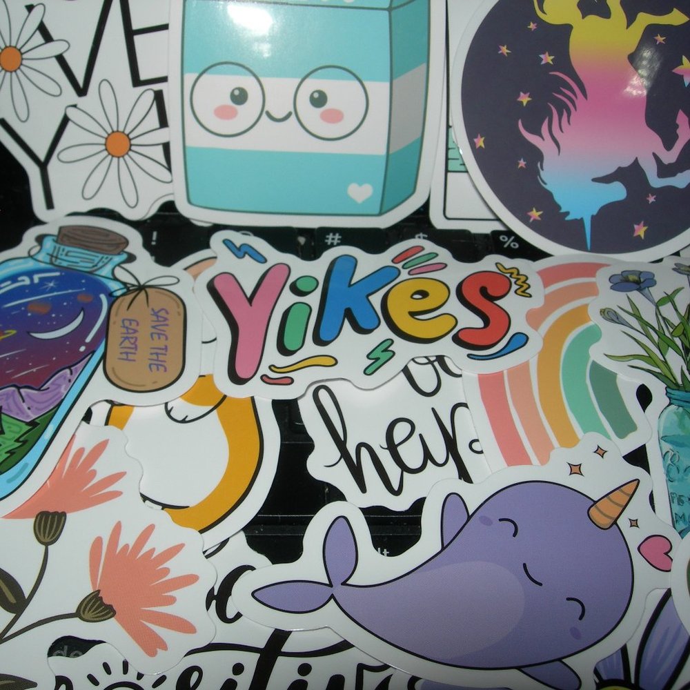 3/$15 - NEW (10 Count) VARIETY PACK OF VINYL STICKERS Waterproof Stickers 2-3 in - Picture 2 of 12